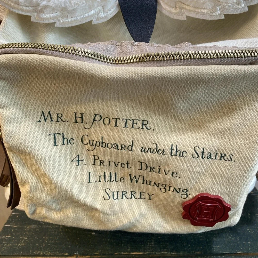 Harry Potter Backpack ~ Hedwick Owl Hogwarts Ruck Sack READ